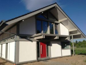 Modernes Holzskeletthaus Bauphase – Neubau Kurth Haus 2016