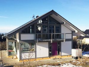 Modernes Holzskeletthaus Bauphase 2 – Kurth Haus 2016